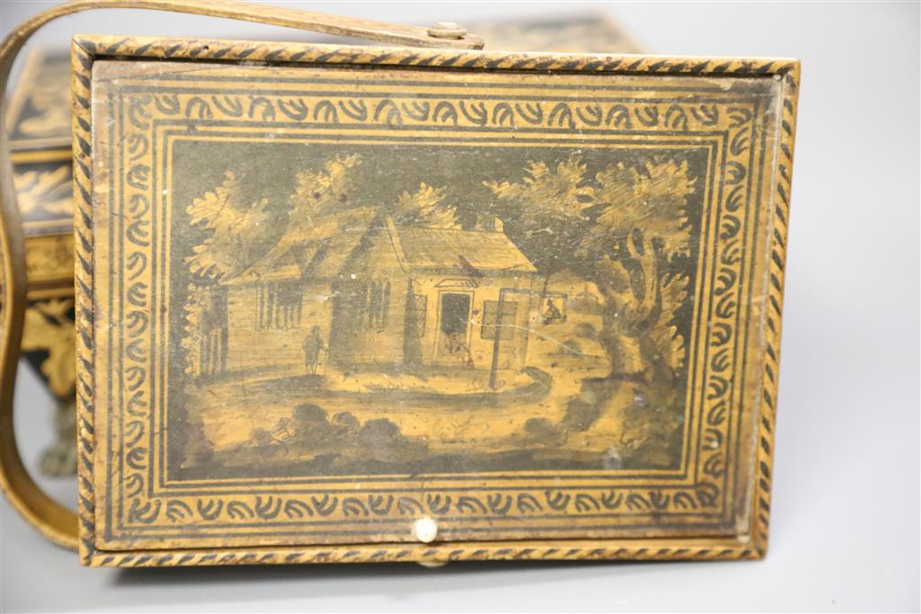 A Regency Penwork box and one other, 22cm